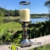 WholeHouseWorlds Spring Street Metal/Glass Candlestick WHWO1069